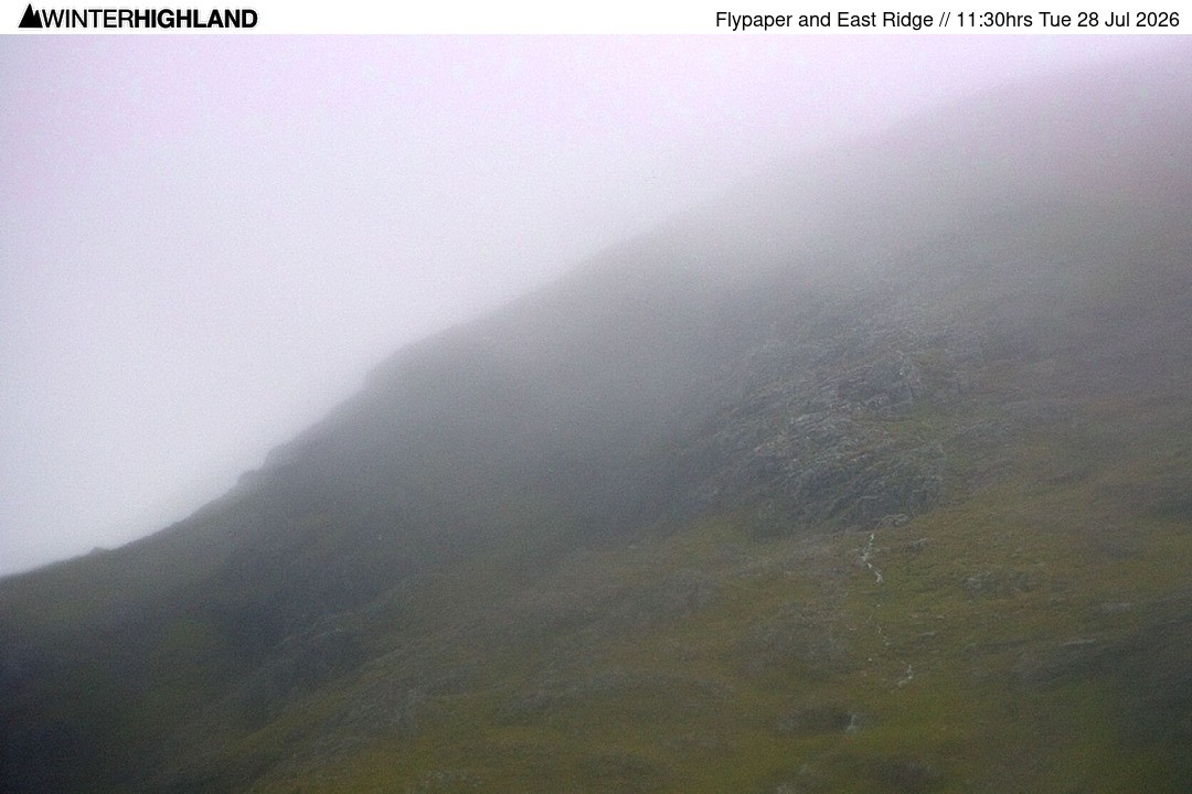 Archiv Foto Webcam Glencoe Mountain - Schottland - Flypaper und East Ridge