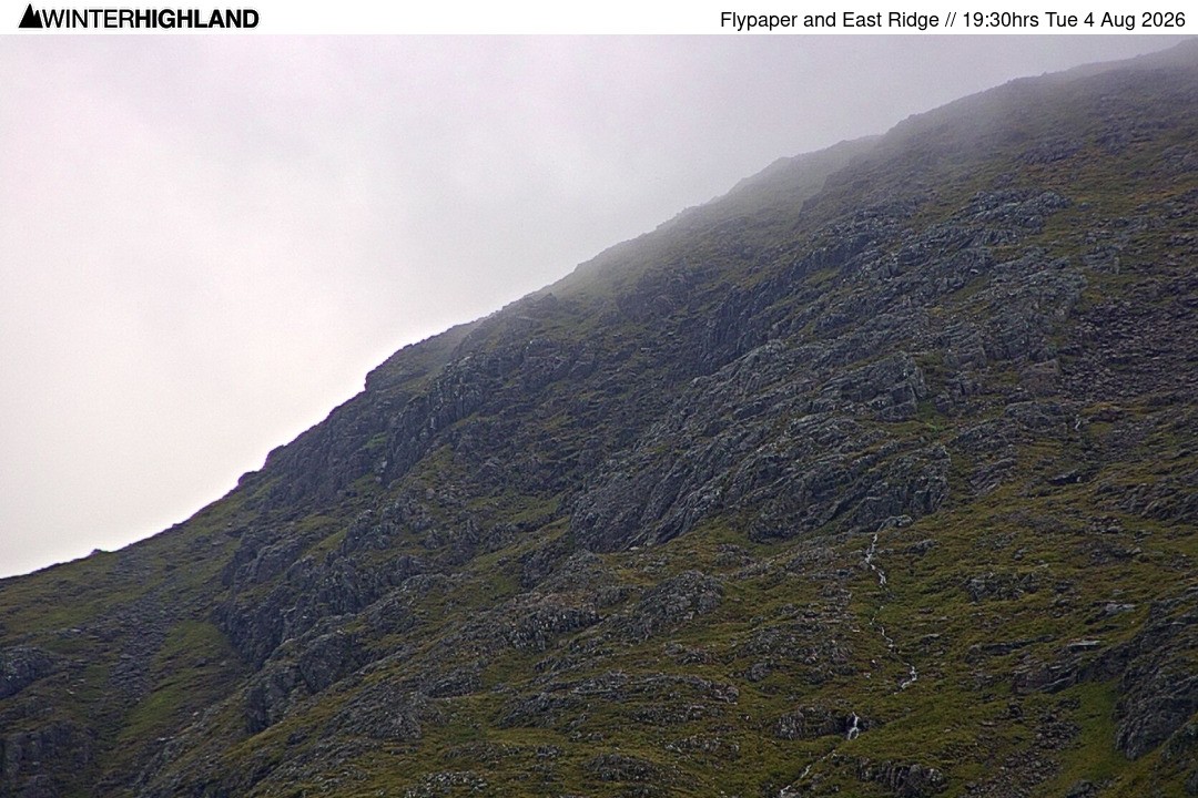 Archived image Webcam Glencoe Mountain - Scotland - Flypaper and East Ridge
