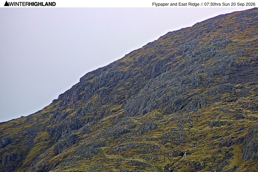 Archived image Webcam Glencoe Mountain - Scotland - Flypaper and East Ridge