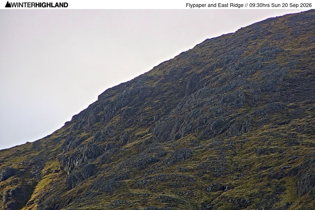 Archived image Webcam Glencoe Mountain - Scotland - Flypaper and East Ridge