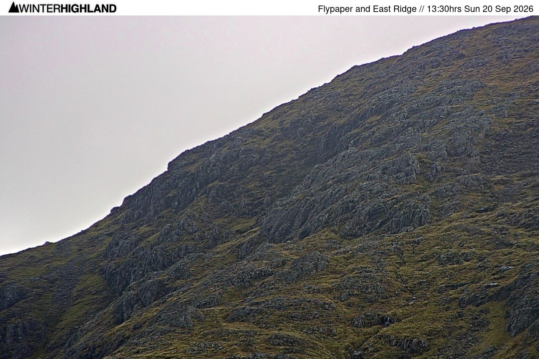 Archived image Webcam Glencoe Mountain - Scotland - Flypaper and East Ridge