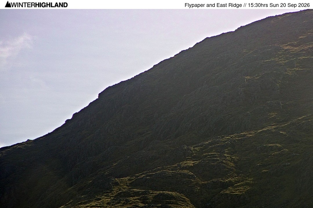 Archived image Webcam Glencoe Mountain - Scotland - Flypaper and East Ridge