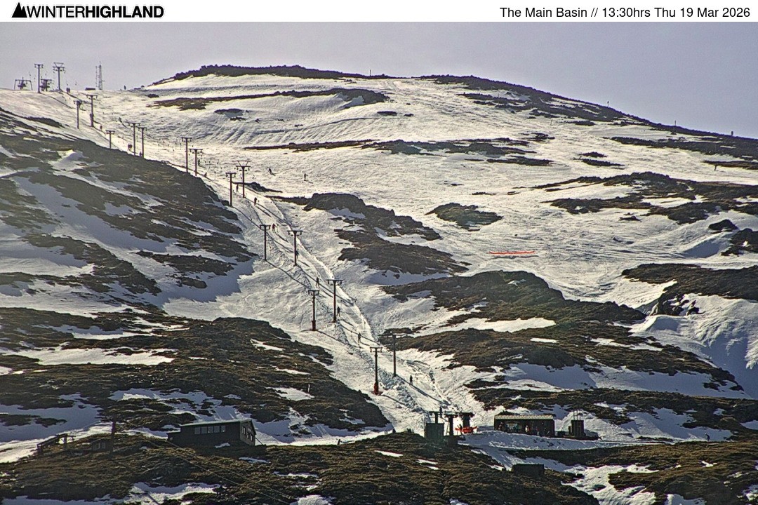 Archiv Foto Webcam Glencoe Mountain - Blick auf den Skilift