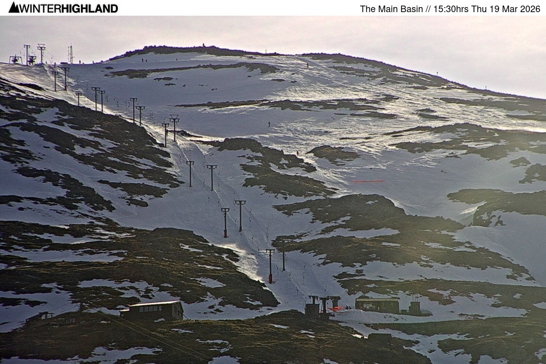 Archiv Foto Webcam Glencoe Mountain - Blick auf den Skilift