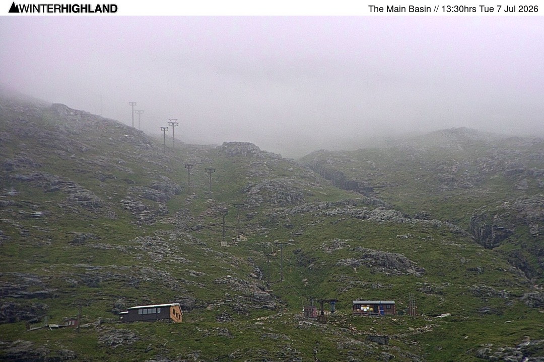 Archiv Foto Webcam Glencoe Mountain - Blick auf den Skilift
