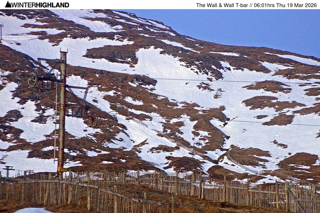 Archiv Foto Webcam Glencoe Mountain - Schlepplift 'The Wall'