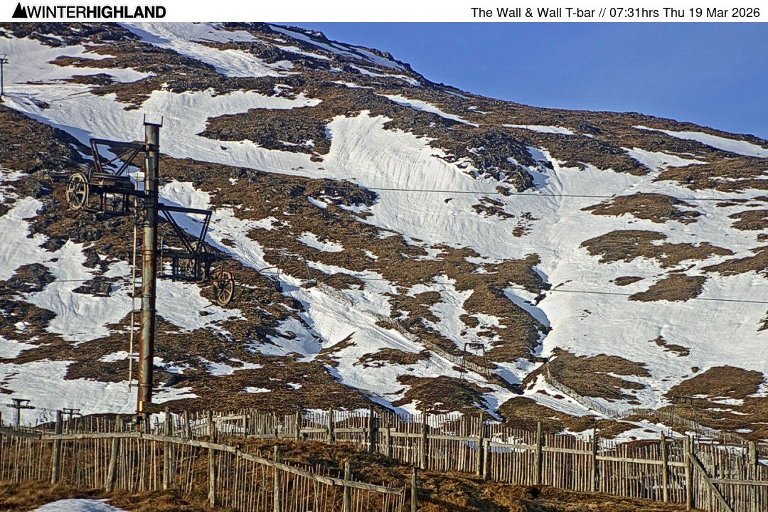 Archiv Foto Webcam Glencoe Mountain - Schlepplift 'The Wall'