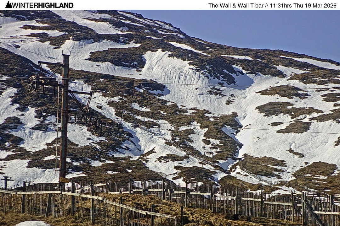 Archiv Foto Webcam Glencoe Mountain - Schlepplift 'The Wall'