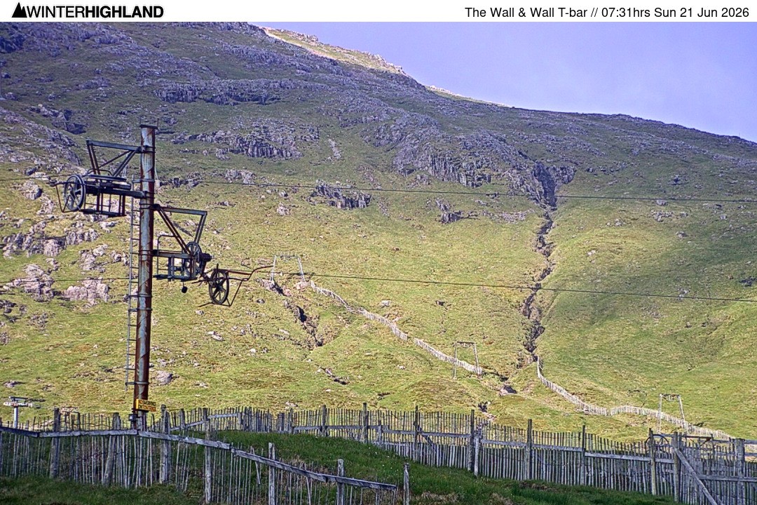 Archived image Webcam Glencoe Mountain - Wall T-bar