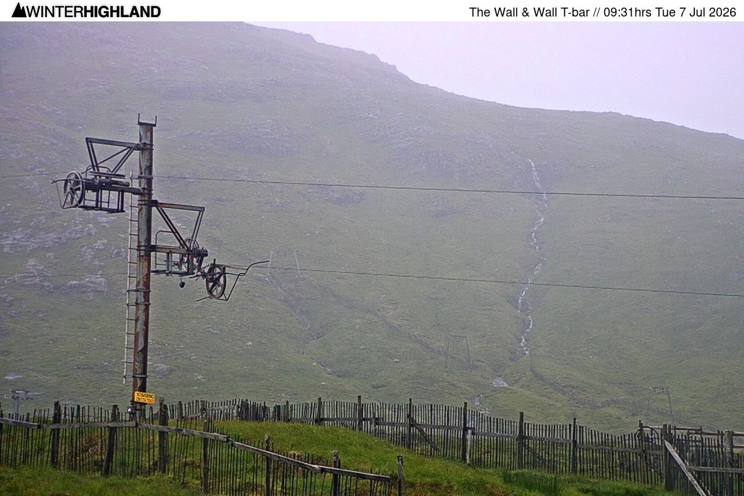 Archiv Foto Webcam Glencoe Mountain - Schlepplift 'The Wall'