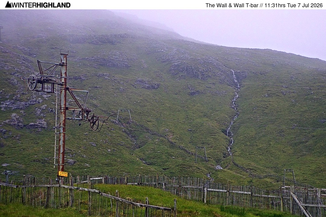 Archiv Foto Webcam Glencoe Mountain - Schlepplift 'The Wall'