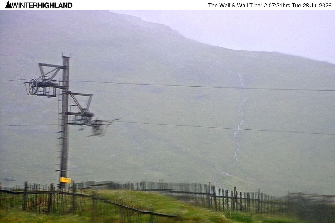 Archiv Foto Webcam Glencoe Mountain - Schlepplift 'The Wall'