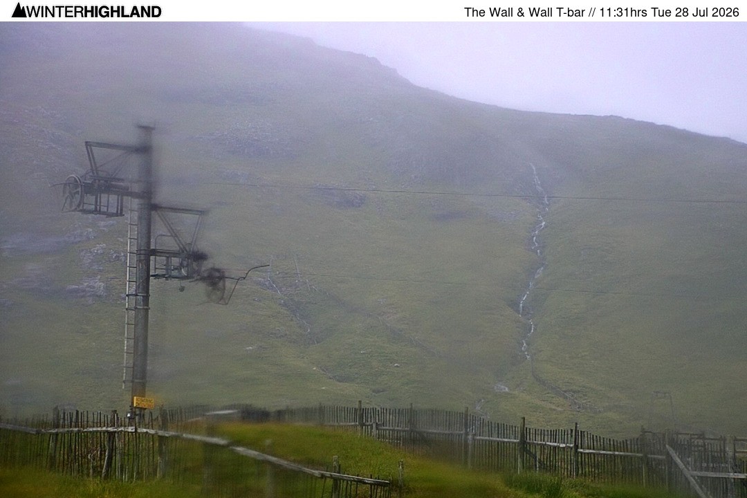 Archiv Foto Webcam Glencoe Mountain - Schlepplift 'The Wall'