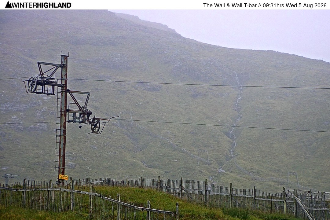 Archived image Webcam Glencoe Mountain - Wall T-bar