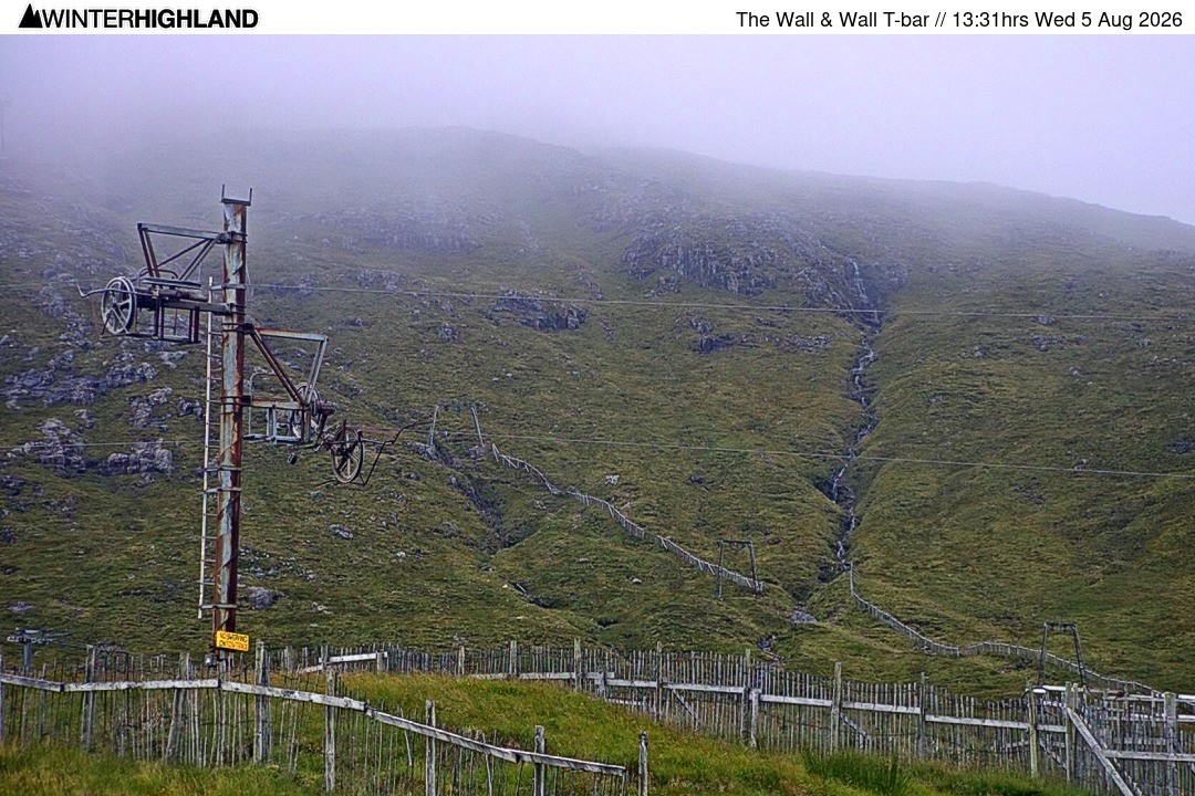Archived image Webcam Glencoe Mountain - Wall T-bar