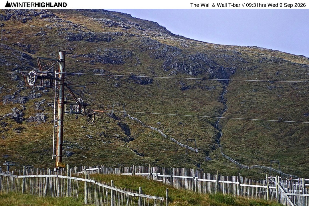 Archived image Webcam Glencoe Mountain - Wall T-bar