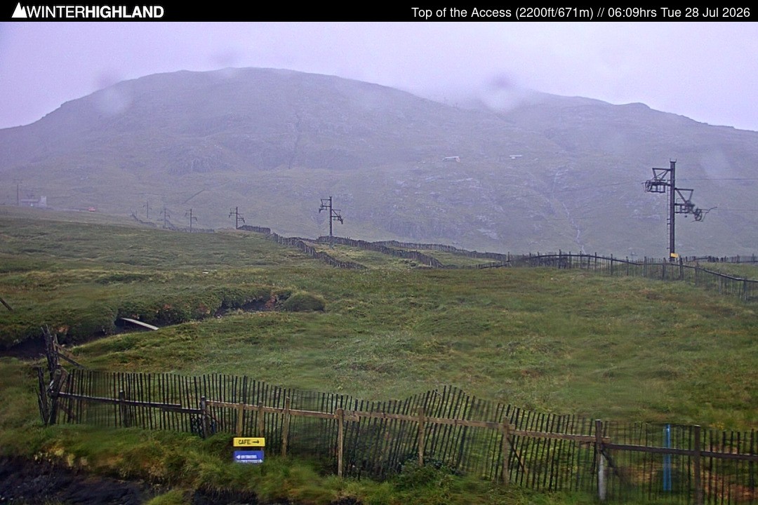Archived image Webcam Glencoe Mountain - Scotland - Chairlift