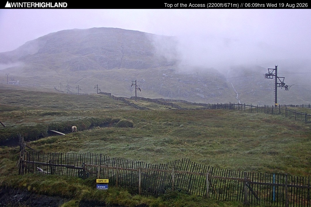 Archiv Foto Webcam Glencoe Mountain - Schottland - Sessellift