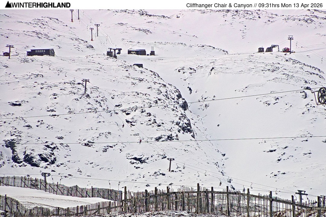 Archiv Foto Webcam Glencoe Mountain - Cliffhanger Sessellift