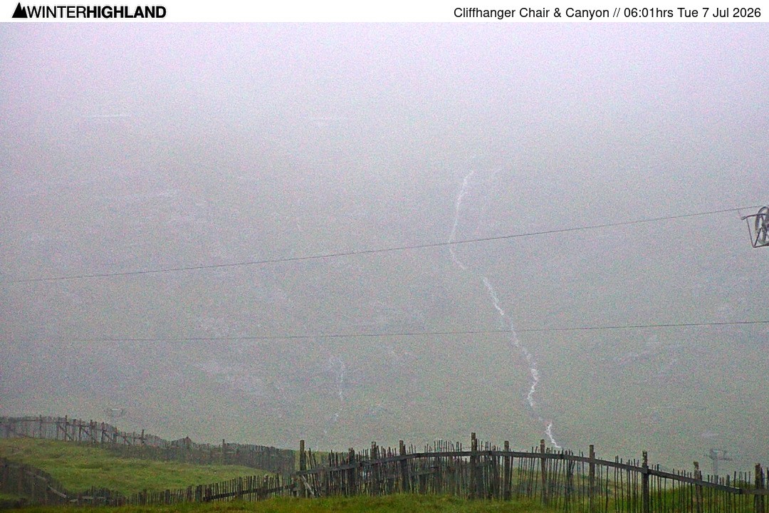 Archiv Foto Webcam Glencoe Mountain - Cliffhanger Sessellift