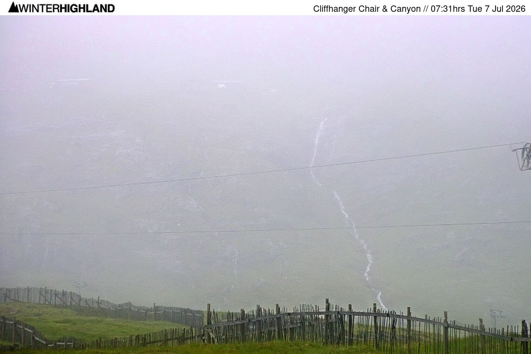 Archiv Foto Webcam Glencoe Mountain - Cliffhanger Sessellift