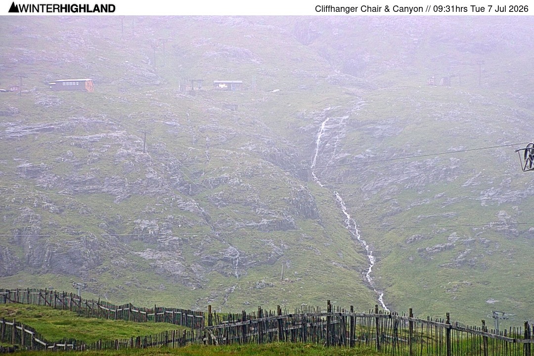 Archiv Foto Webcam Glencoe Mountain - Cliffhanger Sessellift
