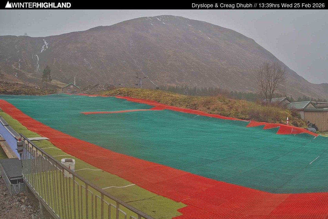 Archiv Foto Webcam Glencoe Mountain - Trocken-Skipiste