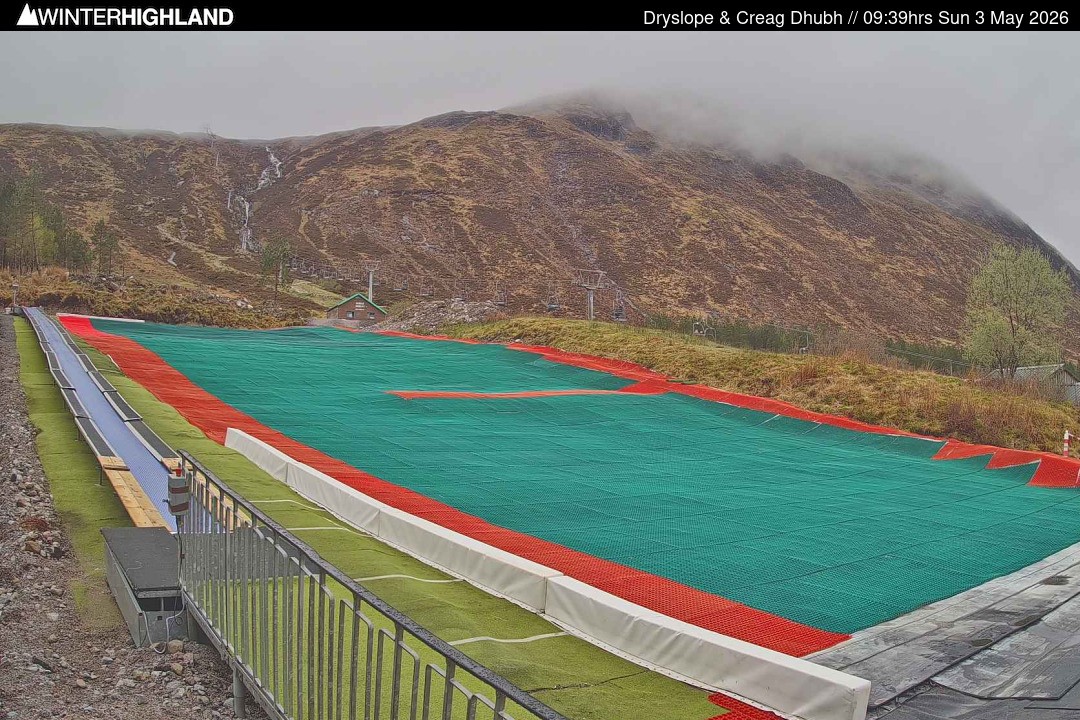 Archiv Foto Webcam Glencoe Mountain - Trocken-Skipiste
