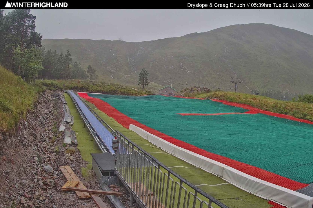 Archiv Foto Webcam Glencoe Mountain - Trocken-Skipiste