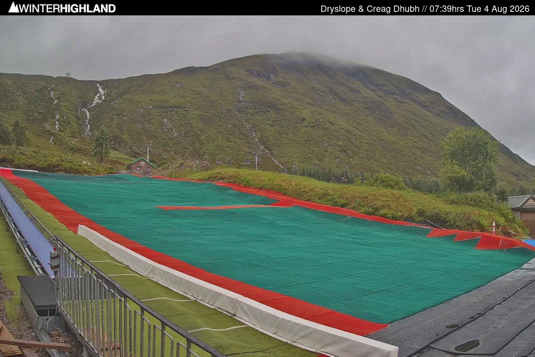 Archiv Foto Webcam Glencoe Mountain - Trocken-Skipiste