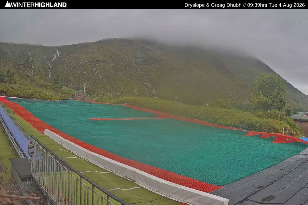 Archiv Foto Webcam Glencoe Mountain - Trocken-Skipiste