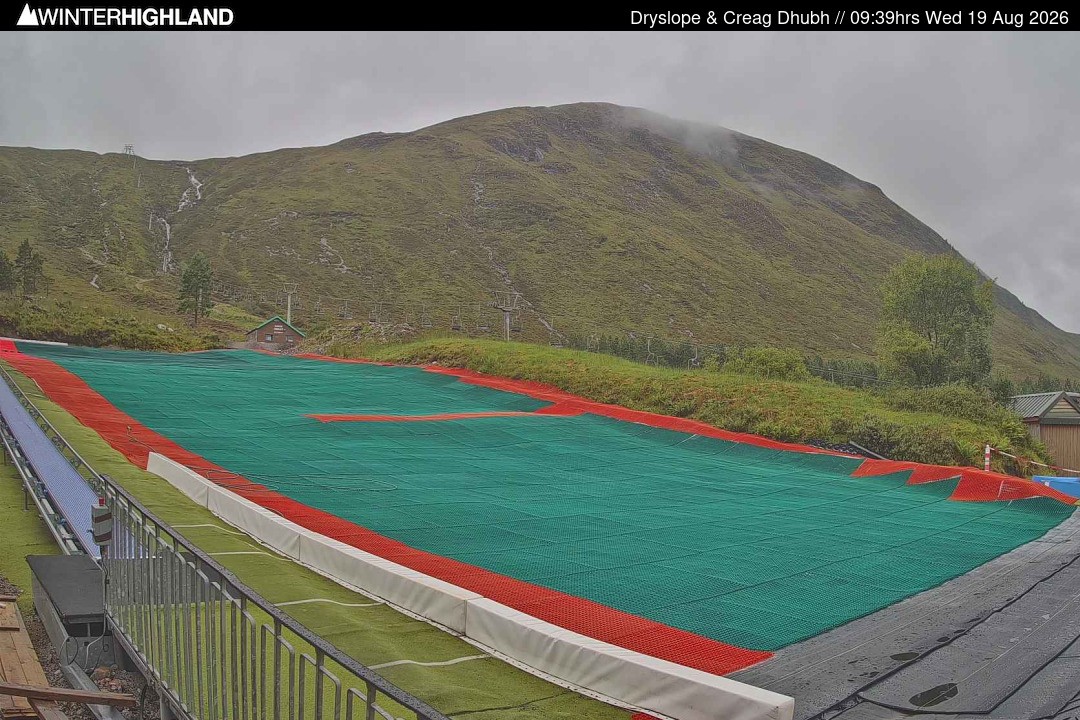 Archiv Foto Webcam Glencoe Mountain - Trocken-Skipiste