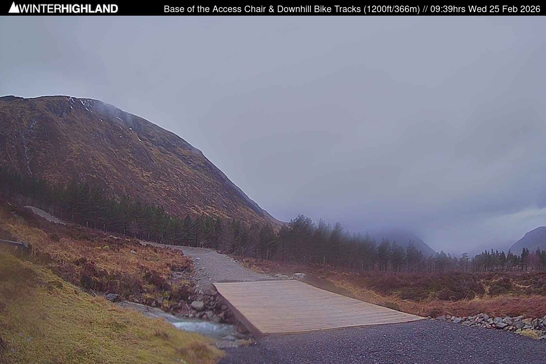 Archiv Foto Webcam Glencoe Mountain - Talstation - Cafe