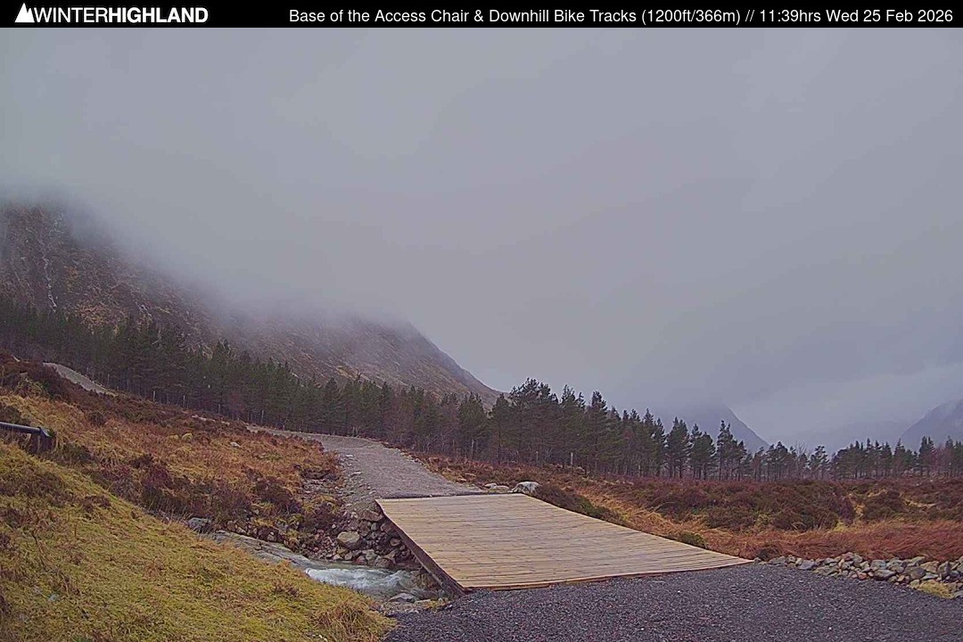 Archiv Foto Webcam Glencoe Mountain - Talstation - Cafe