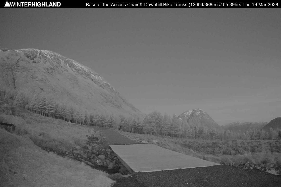 Archiv Foto Webcam Glencoe Mountain - Talstation - Cafe