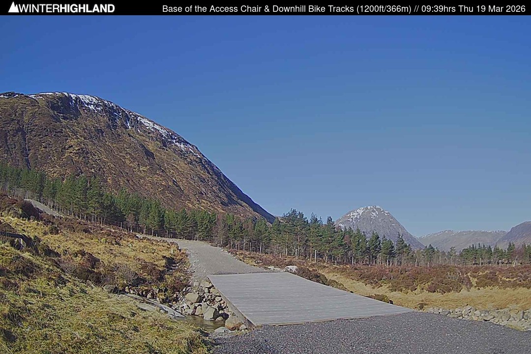 Archiv Foto Webcam Glencoe Mountain - Talstation - Cafe