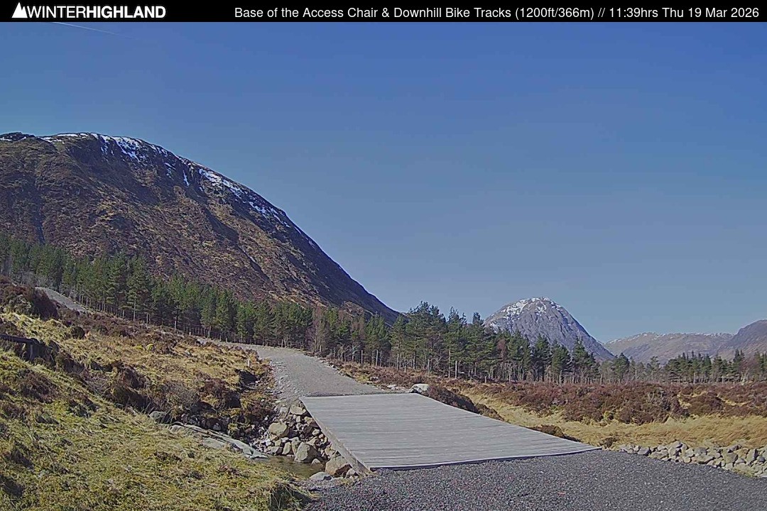 Archiv Foto Webcam Glencoe Mountain - Talstation - Cafe