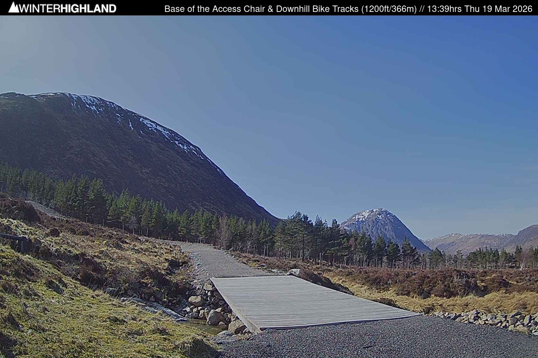 Archiv Foto Webcam Glencoe Mountain - Talstation - Cafe