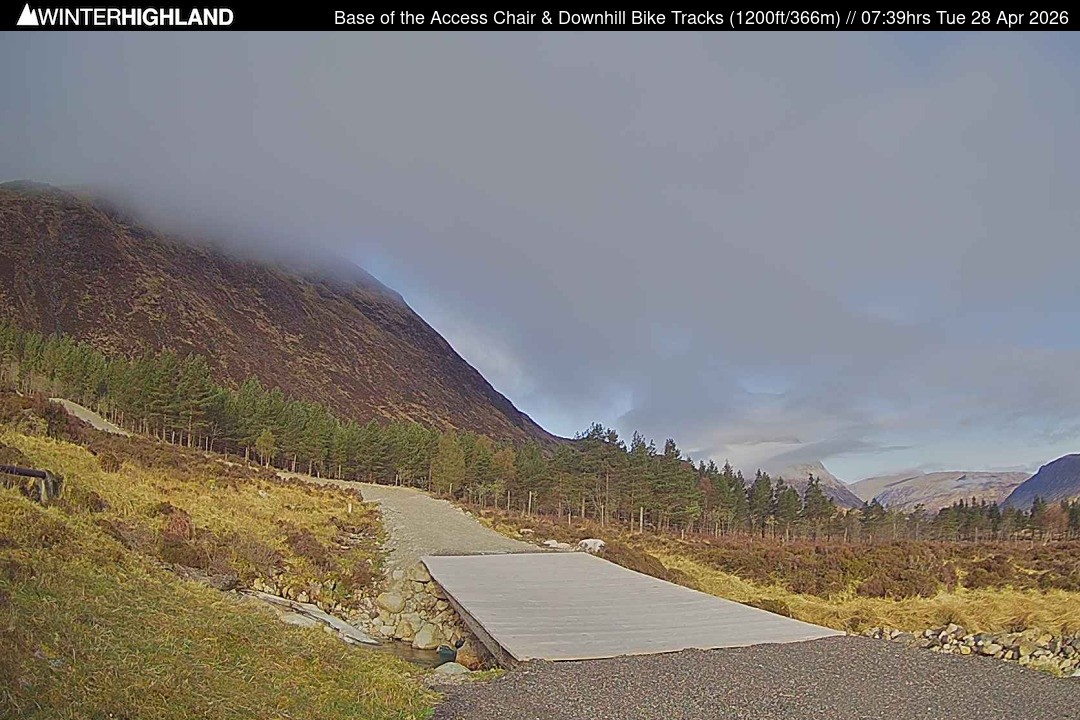 Archiv Foto Webcam Glencoe Mountain - Talstation - Cafe