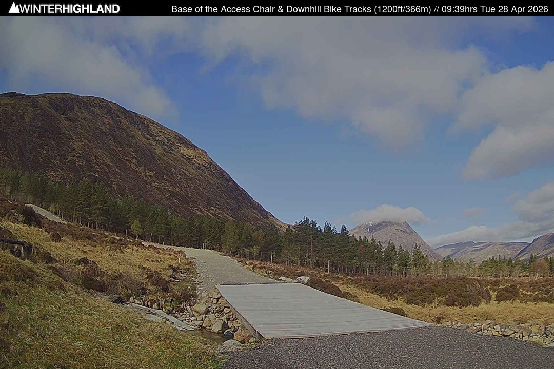 Archiv Foto Webcam Glencoe Mountain - Talstation - Cafe