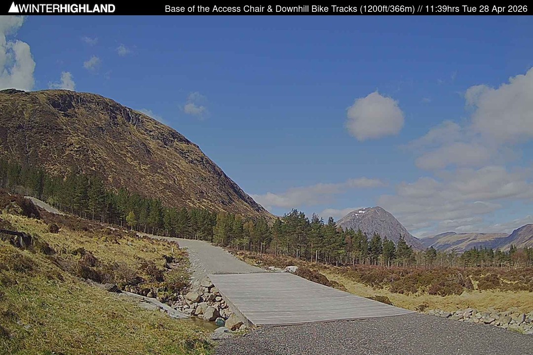 Archiv Foto Webcam Glencoe Mountain - Talstation - Cafe