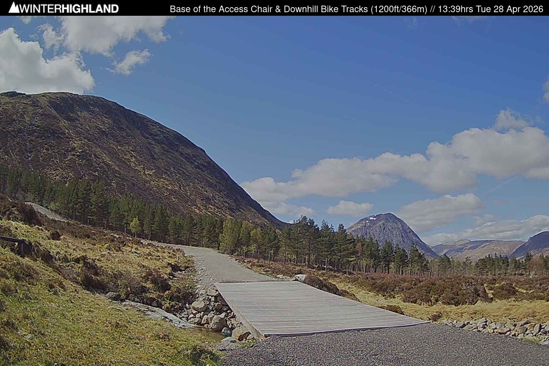 Archiv Foto Webcam Glencoe Mountain - Talstation - Cafe