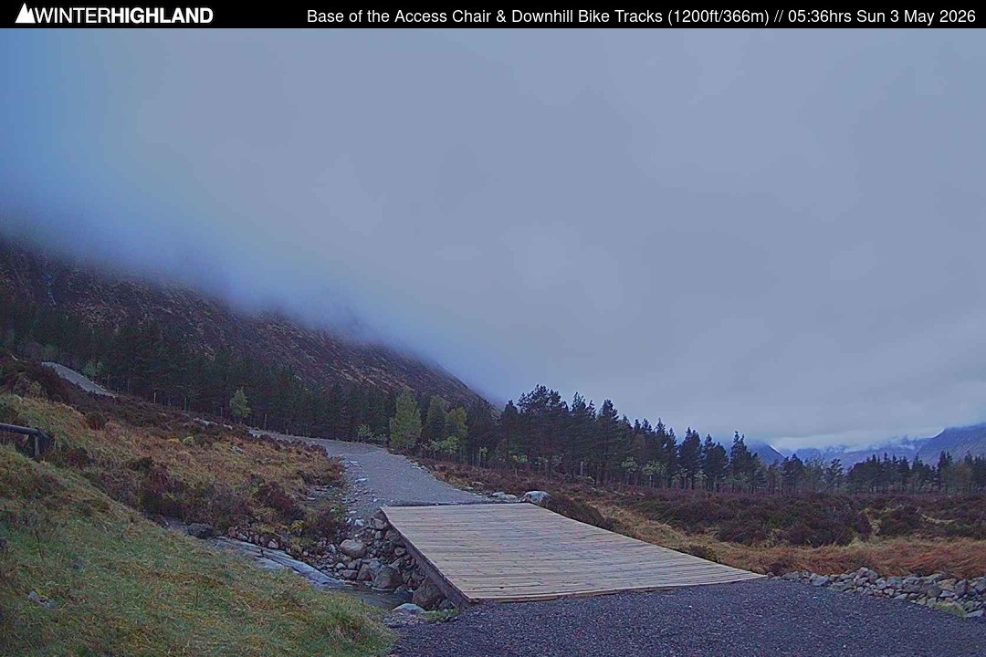 Archiv Foto Webcam Glencoe Mountain - Talstation - Cafe