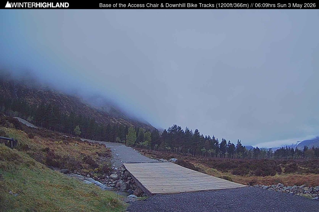 Archiv Foto Webcam Glencoe Mountain - Talstation - Cafe