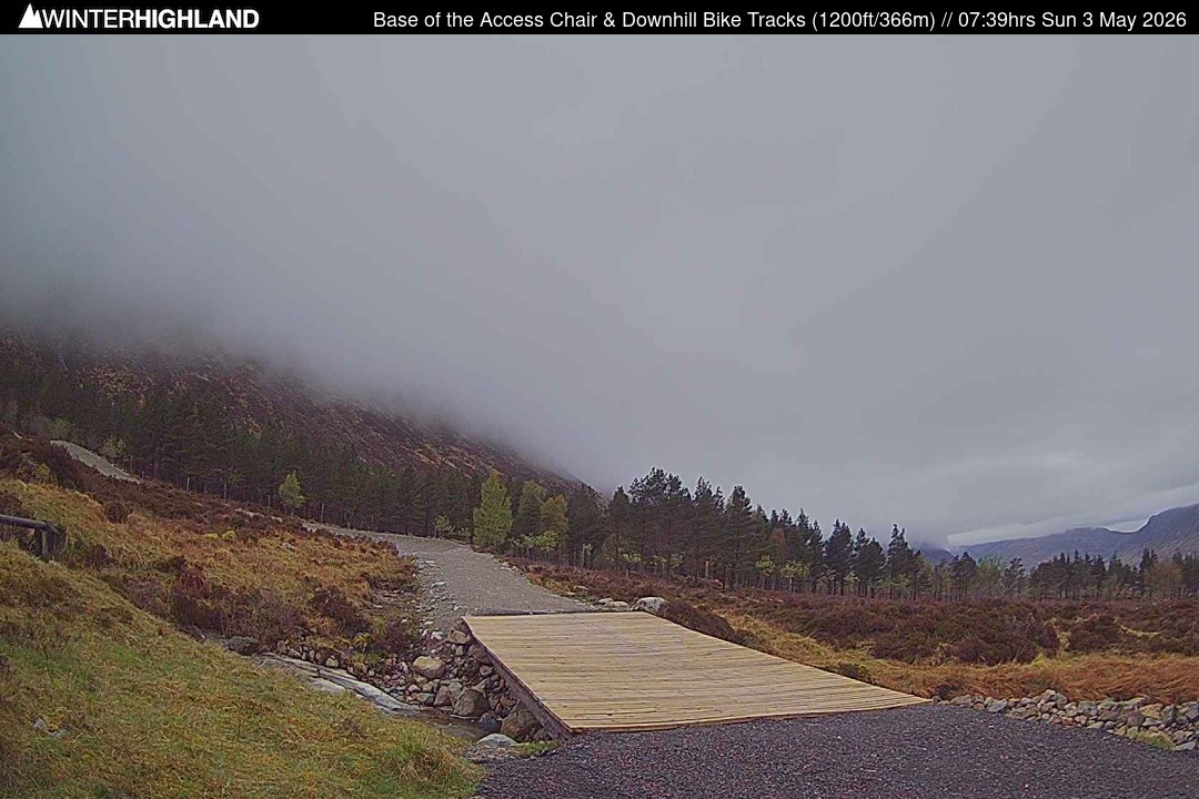 Archiv Foto Webcam Glencoe Mountain - Talstation - Cafe