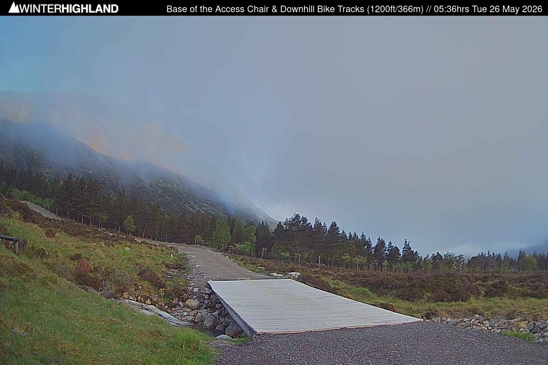 Archiv Foto Webcam Glencoe Mountain - Talstation - Cafe