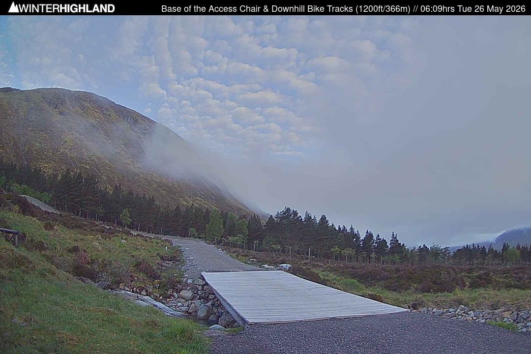 Archiv Foto Webcam Glencoe Mountain - Talstation - Cafe