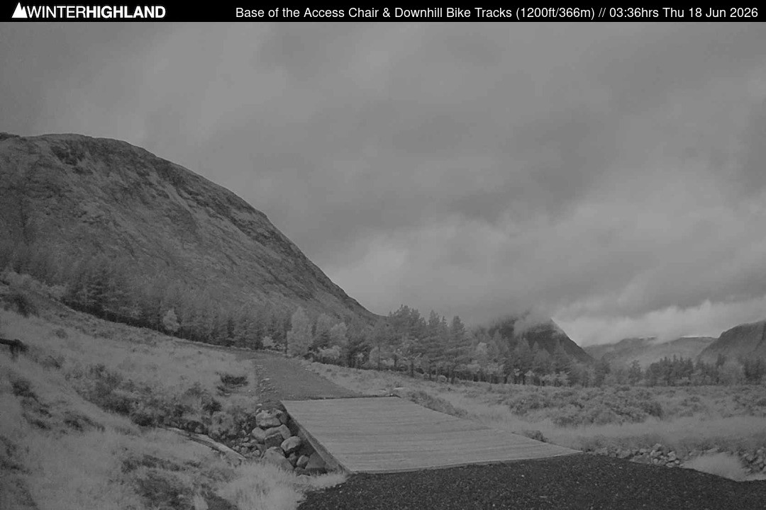Archiv Foto Webcam Glencoe Mountain - Talstation - Cafe