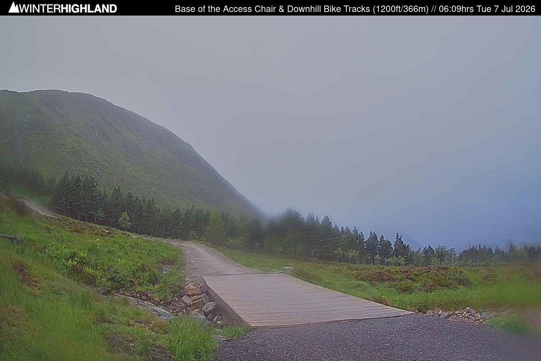 Archiv Foto Webcam Glencoe Mountain - Talstation - Cafe