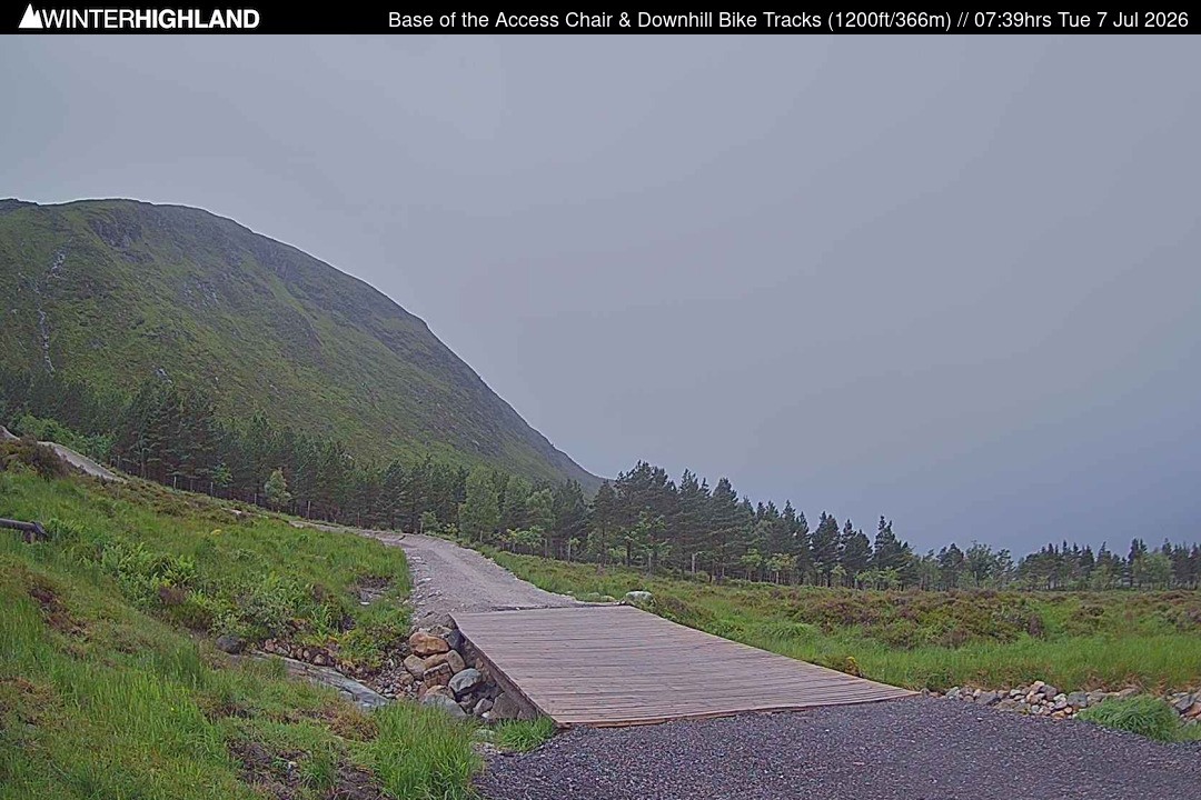 Archiv Foto Webcam Glencoe Mountain - Talstation - Cafe